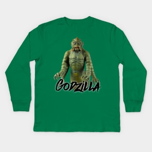 The Titan Godzilla! Kids Long Sleeve T-Shirt